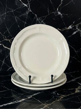 Set Of 3 Thomson Pottery China Bianca White Salad Bread Plate No Chips
